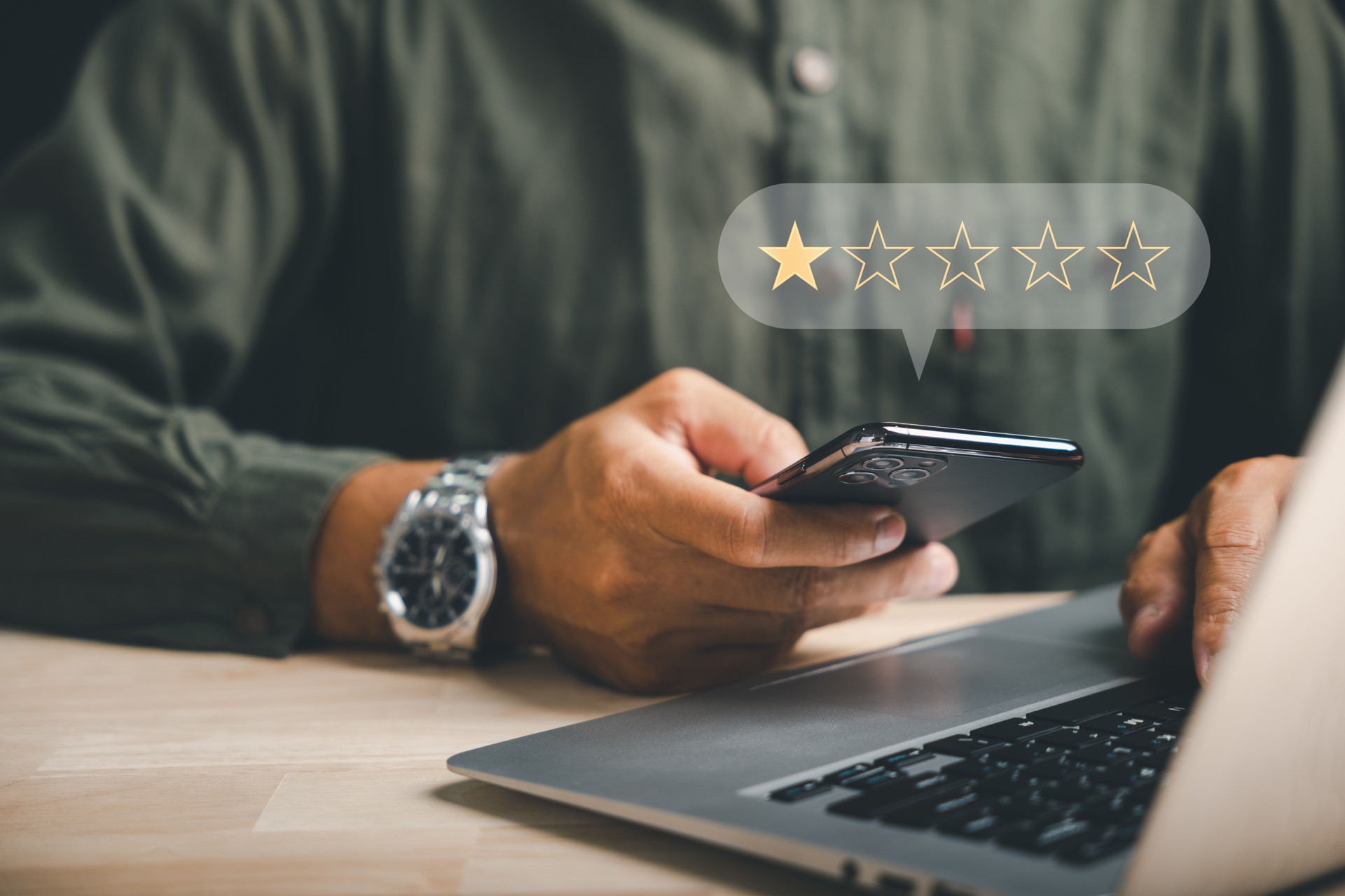 Negative feedback and customer dissatisfaction concept